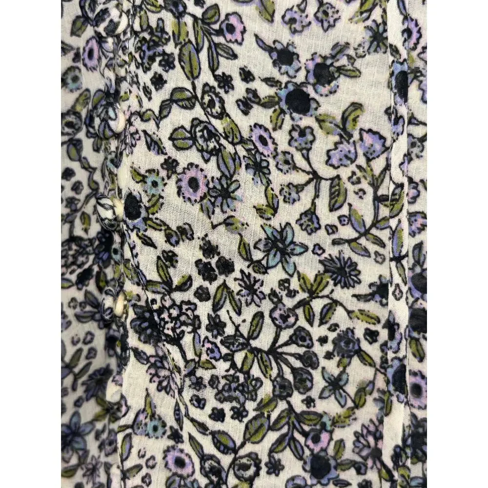 Free People Floral Smocked Blouse Size Large NEW - Picture 11 of 12